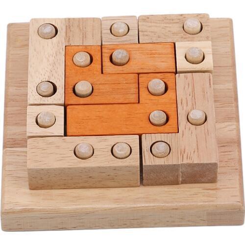 Educational Toys Wood Color Intelligence Geometric Shape Spell Insert Hole Adult Educational Toys Developing Puzzle Games