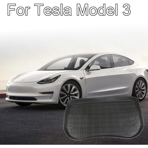 Black TPE Material Waterproof Front Cargo Tray Trunk Floor Mat Anti-dust Boot Cargo Line Custom Fit For Tesla Model 3