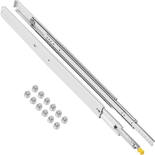 Heavy Duty Drawer 32" Slides Locking Drawer Slides 500lbs Load Capacity Long Full Extension Drawer Slide 1 Pair Side Mount Ball