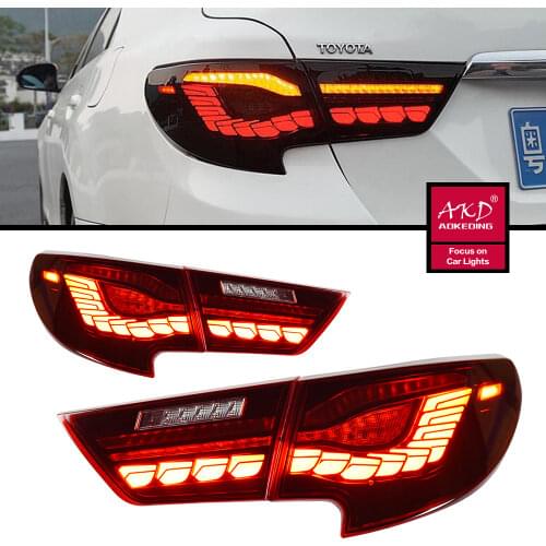 2 PCS Car Tail Lights Parts For Toyota Reiz Tail Lights 2013-2016 Mark X Taillights Rear Lamp LED Signal Reversing Parking
