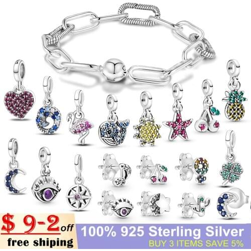 2021 New 925 Sterling Silver My Love Starfish Flamingo Pendant Charm Fit Original Pandora Me Bracelet DIY Bead Jewelry For Women