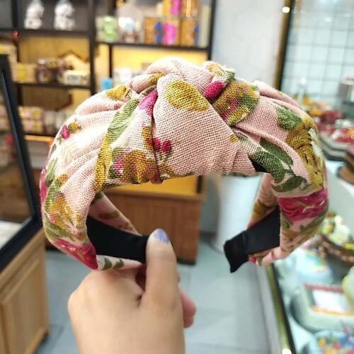 Haimeikang Fashion Print Headband Hair Accessories Blue and White Porcelain Bezel Head Hoop Headdress For Women Headwear
