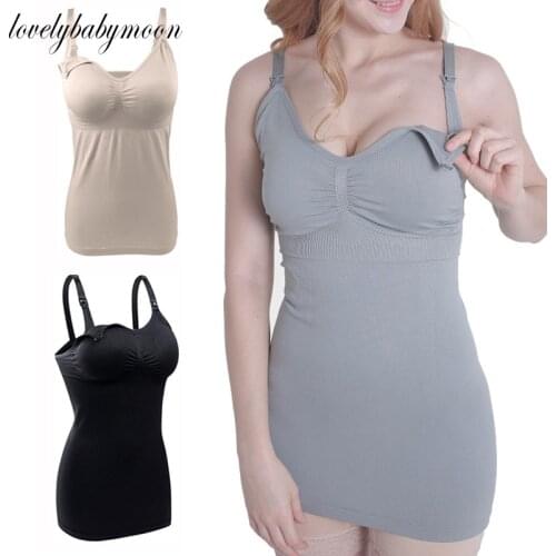 Breastfeeding Vest High Elastic Upper Button Buckle Maternal Nursing Bra Vest Nursing Underwear Premama Maternity Dresses