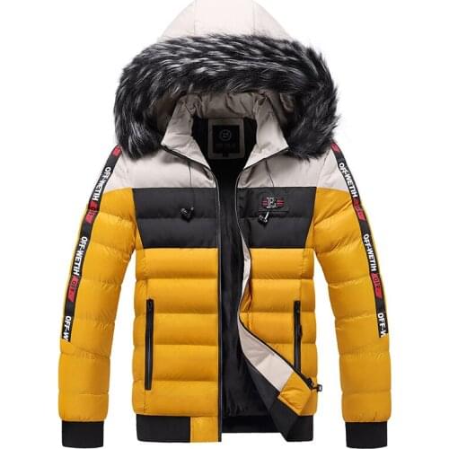 Winter Short Padded Jacket Mens Jacket Men Korean Version of The Trend Handsome Winter Padded Jacket Men with Hood