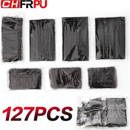 127 pcs/bag heat shrinkable tube kit shrink various polyolefin insulation sleeve heat shrinkable tube wire and cable 7 size 2: 1
