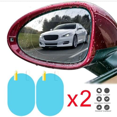 2pcs Rearview Mirror Rainproof Clear Film Sticker Protective for Car Motorcycle Bicycle Bike View Mirror AntiFog Waterproof Film