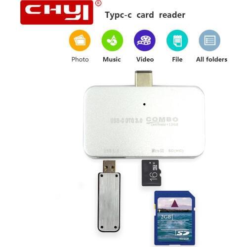 3 in 1 Type-C Usb Hub With SD Card Reader Multi Spliter for Macbook Air Pro Smartphone Type-C OTG Hub