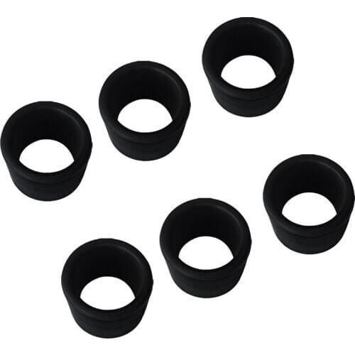 6 Pieces Black Rubber Rod Holder Insert Replacement for Marine Boat Fishing Bait Board Replacement Accessories