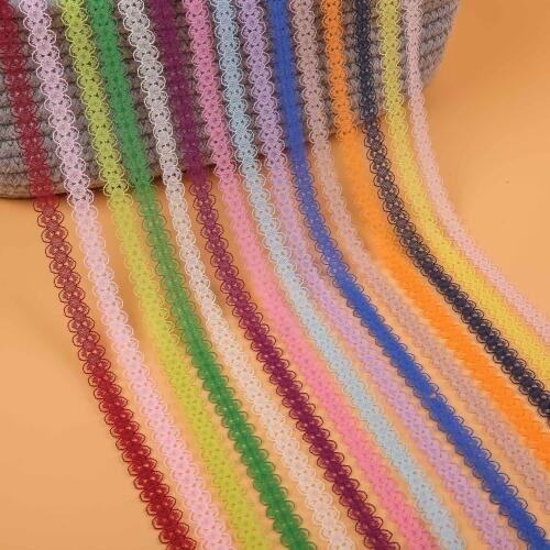600yards Cheap color DIY Yards Lace Ribbon 9MM Lace Trim DIY Embroidered For Sewing Decoration can't mixed color