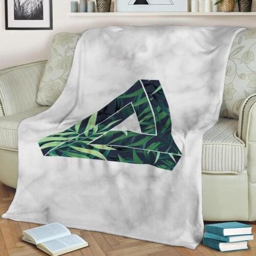 Abstract falling orange 3D Printed Velvet Plush Throw Fleece Blanket Bedspread Sherpa Blanket Home Decora