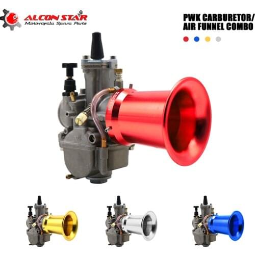 Alconstar Universal 28 30 32 34mm pwk Flatslide Power Jet Carb for 50 to 300cc For KOSO OKO MOPED SCOOTER PIT Scooter Motocross