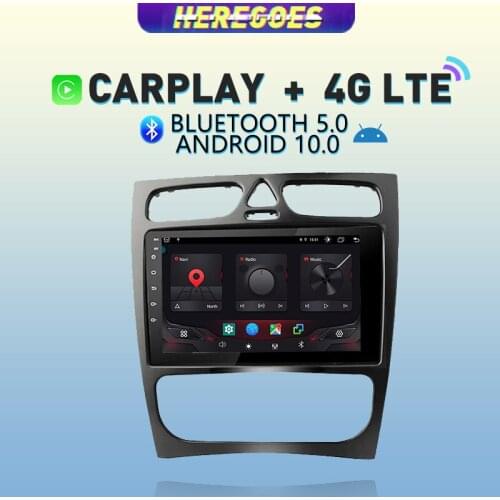 Carplay 9" DSP Android 10 4G+64GB Car Radio Multimedia Player GPS Navigation Stereo audio For Benz W209 W203 W210 W168 1998-2005