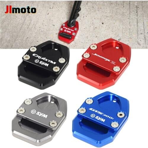 For SYM CRUISYM300 GTS300i Joymax z300 Joymaxz300 Motorcycle CNC Kickstand Foot Side Stand Extension Support Plate Enlarge