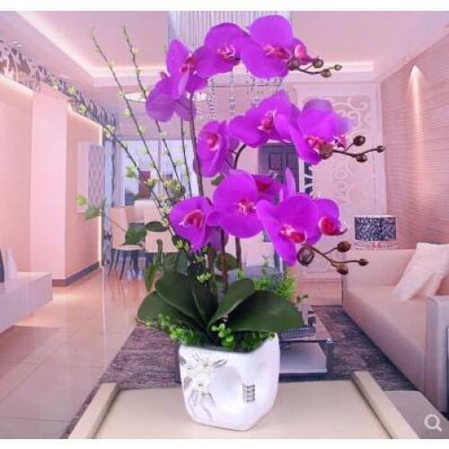 Artificial Flowers Simulation of Phalaenopsis flowers Home Furnishing decorative flower suite living room