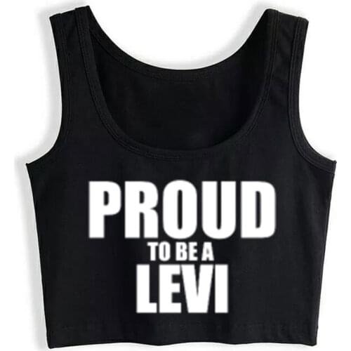 Crop Top Sport Proud To Be A Levi Casual Vintage Custom Tops Women