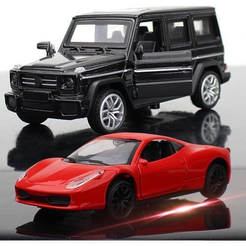 Various models Diecast Metal Car Models High Simulation Vehicle Toy With Light Music 6 Doors Can Be Opened Gifts For Children