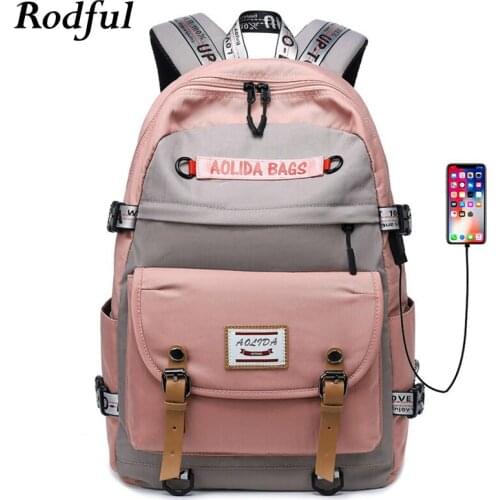 Fashion Large Nylon Fabric Schoolbag Backpacks for School Teenager Girls Notebook Female Backpack Women Bookbag Student Book Bag
