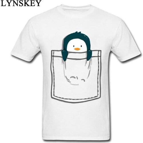 Men Tops T-Shirt Pocket Penguin Tunisia Tees Shirts Mens Wasp Printed Leisure No Button Clothes Male