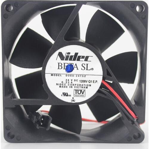 Original D08A-24TS2 8025 24V 0.23A 8CM two-wire inverter cooling fan