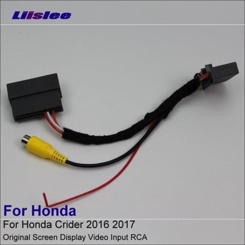 Original Display Input RCA Wire For Honda Crider 2016 2017 Car Rear Back Camera Switch Adapter Connector Cable