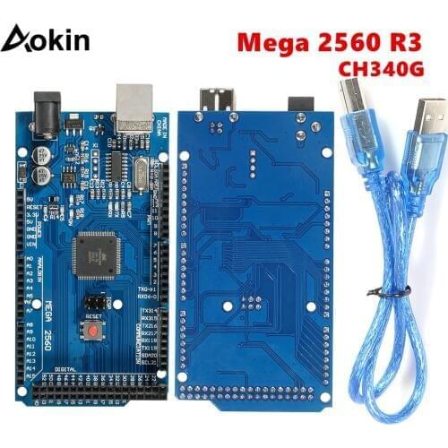 Mega 2560 R3 Mega2560 REV3 For Arduino 2560 MEGA2560 R3 ATmega2560-16AU CH340 CH340G Board With USB Cable Compatible