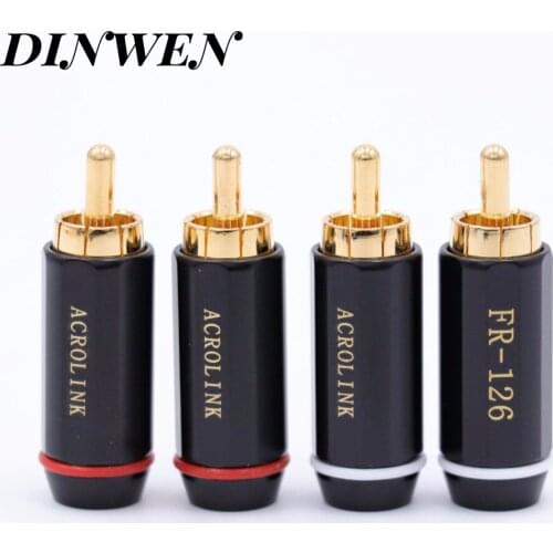 Gold Plated 3.5mm Male RCA Plug Connector Adapter for CD Player AMP TV Audio Video Terminal Solder Free