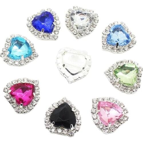 Mix Color Beautiful lovely Heart 18mm Buttons DIY Handwork Card Ribbon Flower Holiday Party Decoration 10Pcs/lot Wholesale Price