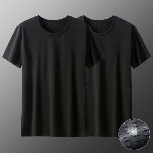 Mesh breathable quick-drying clothes t-shirt mens ice silk short-sleeved loose youth round neck student sports shirt T-shirt