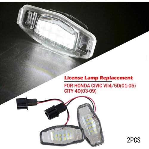 LED Rear License Plate Light White Fit For Honda Odyssey 99-04 City Mk4 02-08 Accord 03-12 Acura MDX RL TL Car Accessories