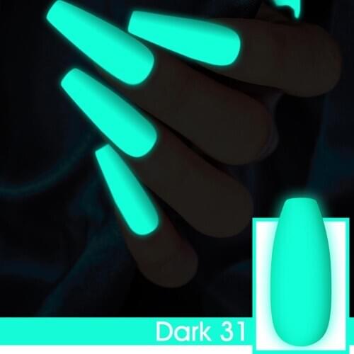 ROSALIND 30ml Luminous Glow in Dark Gel Poly Nail Tip Extension Builder Manicure Nail Chrome Pigment Dust Polish Decor