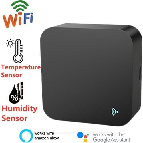 Smart WIFI IR Remote Control + Temperature & Humidity Sensor Infrared Remote Controller for TV DVD AUD AC&Alexa Google Home