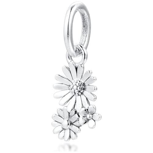 Acsesoris for women Daisy Flower Bouquet Dangle Charm Sterling Silver Jewelry Fits silver 925 bracelets For Woman DIY Beads
