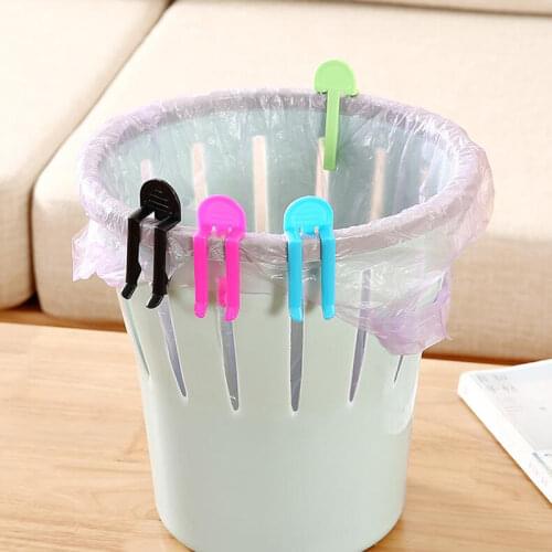 2pcs/lot Practical Trash Can Clamp Plastic Garbage Bag Clip Fixed Waste Bin Bag Holder Rubbish Clip