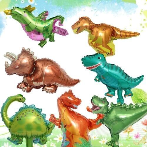 5pcs/lot Mini Dinosaur Foil Balloons Boys Animal Small Balloons Children Dinosaur Birthday Party Jurassic World Decor Globos