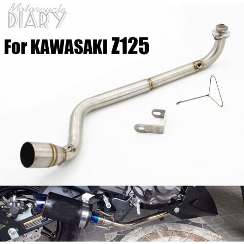 51mm Motorcycle Full Exhaust System For KAWASAKI Z125 Z 125 Muffler Escape Moto Slip-On Front Middle Link Pipe Pit Bike Modified