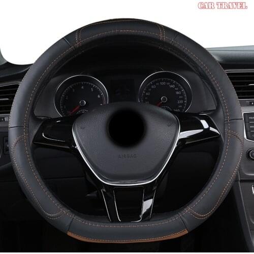 CAR TRAVEL Leather Car Steering Wheel Cover For Toyotas Crown S180 S210