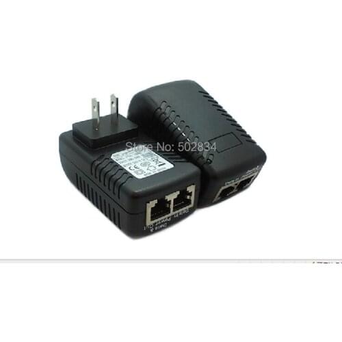 10pcs/lot US Type 48V 0.5A 12W PoE Injector Power Over Ethernet POE Power Supply Adapter with LED
