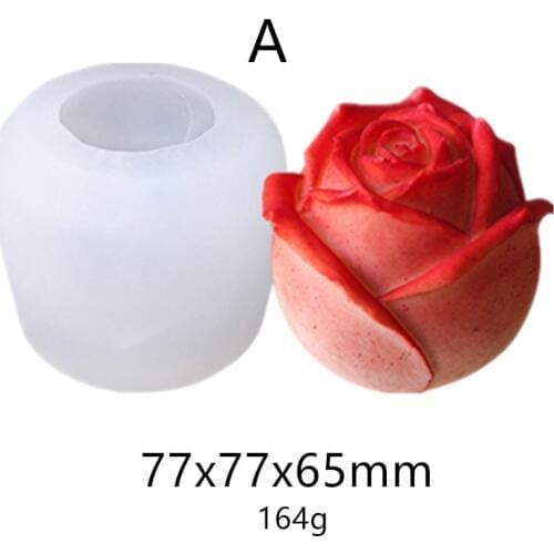 Big Silicone Soap Mold rose Flower 3D Soap Mold Plamt Handmade Fragrance Soap Fondant Cake Decorating Tools Silicone Mold