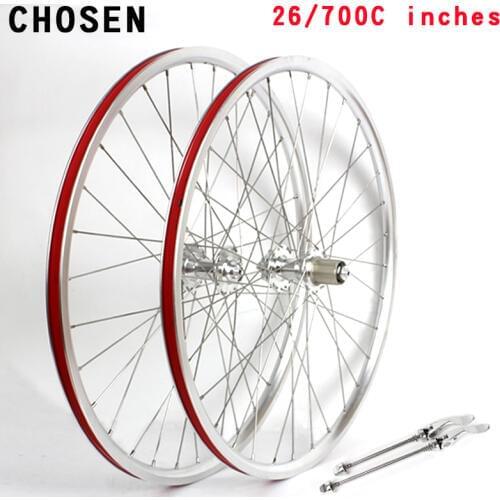 Road Bike Wheelset 700C Mountain bike 26 inches Bearing Wheels Disc brake 7-10 speed Front Rear Aluminum alloy Wheelsets