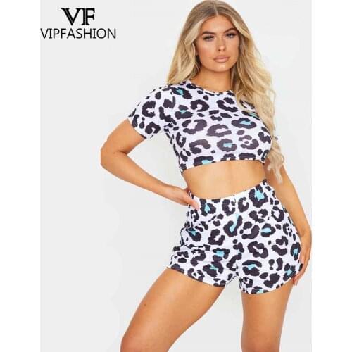 Phantasy Workout Summer Casual Fashion Matching Home Sets Print Pattern Short-Sleeved T-shirt 2 Piece Pajama Set Womens Outfits