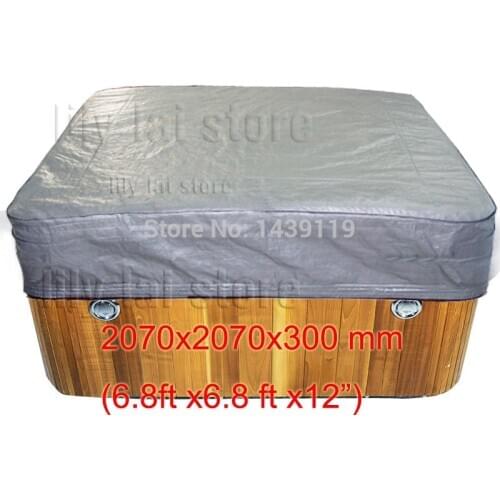 Hot tub cover cap and whirlpool cover bag 2070x2070x300 mm (6.8 ft. x 8.7 ft. x 12 in.) vary shape and size can be cutomized