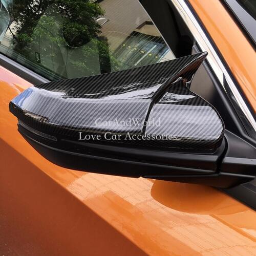 For 2016-2019 Honda Civic 10th Side Door Rear View Mirrors Cover Rearview Caps Trim Carbon Fiber Sticker Molding Car Accessories