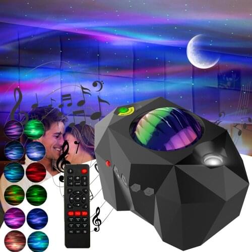 Laser Galaxy Starry Sky Projector North Lights Night Light Led Colorful Nebula Cloud Lamp Aurora Atmospher Bedroom Beside Lamp
