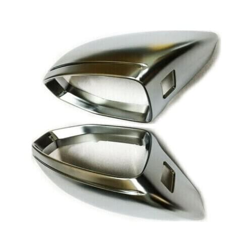 Matt Silver Chrome Side Mirror Replacement Lane Assist For Audi A6 S6 C8 2019-21