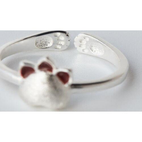 MloveAcc Animal Cat Claw Paw Open Rings Charm Nice Gift for Women Girls High-quality 925 Stamped Sterling-silver-jewelry