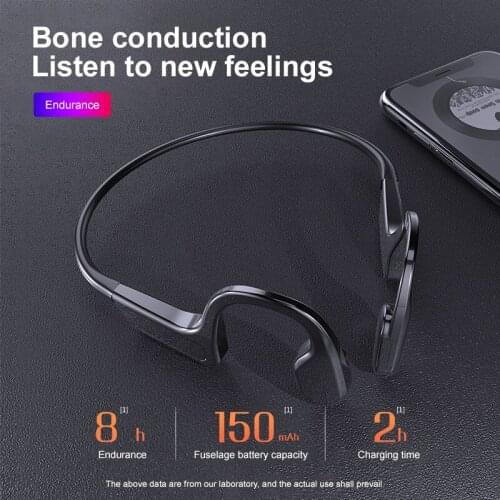 Bone Conduction Headphones Bluetooth-compatible Wireless Sports Earphone Headset Stereo Hands-free With Microphone For Running