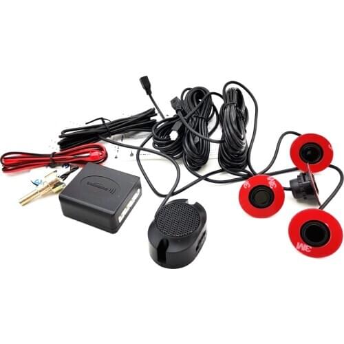 New Car Parking Alarm System with 4pcs 16MM Black Sensors Adjustable Buzzer Beep