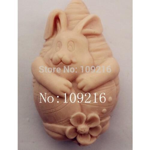 Wholesale!!!1pcs Lovely Rabbit (ZX837) Silicone Handmade Soap Mold Crafts DIY Mold