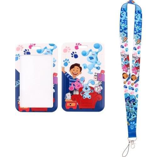 24pcs/lot MD897 DMLSKY Cartoon Dog Neck Strap Lanyard for key Mobile Phone Strap USB badge holder DIY Hang Rope With Card Holder