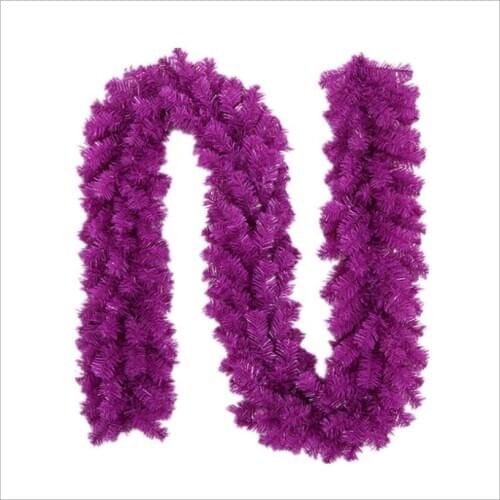 2.7m Christmas garland purple rose red decoration Christmas rattan ornaments Christmas decorations for home Christmas ornaments